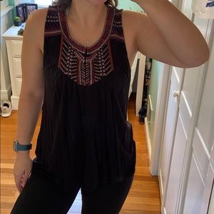 Boho Embroidered Tank Top 🌸